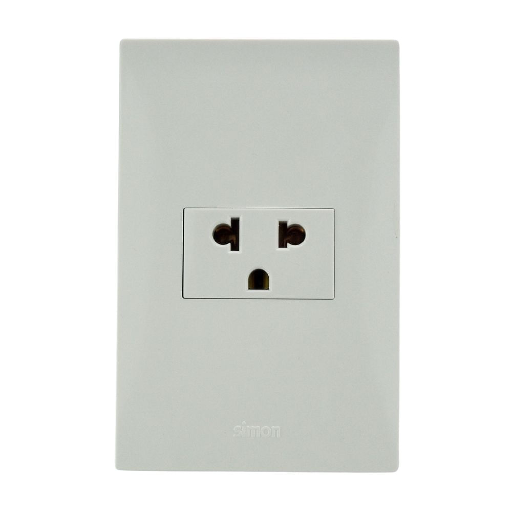 Tomacorriente Simple S220 Universal Blanco Simon