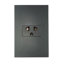 Tomacorriente Simple S220 Universal Grafito Simon