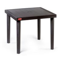 Mesa de Terraza Super Jamaica Mix Mimbre Ratan 85x85cm Polinplast