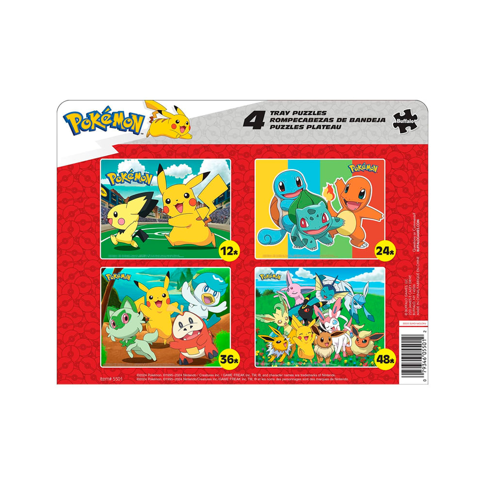 Pokemon Puzzle Set de 4 Modelos Pikachu Eevee
