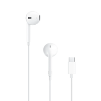 Audífono in ear con cable Apple conector Tipo-C, con micrófono, blanco