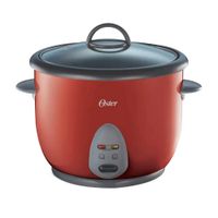 Olla Arrocera Oster 1.8L CKSTRC1700R – Rojo, con Tazón Antiadherente, Tapa de Vidrio Refractario (MU
