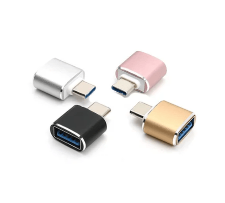 ADAPTADOR OTG USB TIPO C 3.1 MACHO A USB 3.0 HEMBRA - AMARILLO QUEMADO