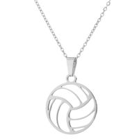 Collar pelota de Voley plateado