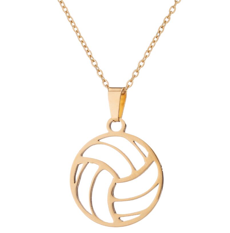 Collar pelota de Voley dorado