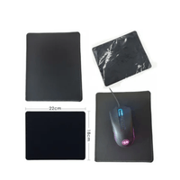 Mouse Pad Base Escritorio 22x18cm Alta Calidad bordado Negro