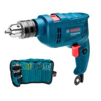 Taladro Percutor Eléctrico Bosch 550W GSB 550 RE + Set 34 Accesorios