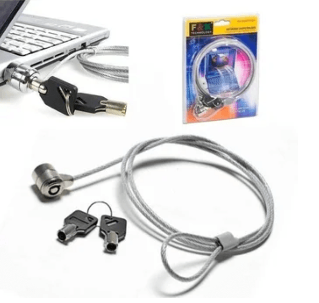 Cable Candado De Acero Con llave Para Laptop Notebooks Fk