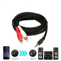Cable Mini Plug 3.5 A 2 Rca Macho 5 Metros