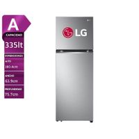 Refrigerador LG GT33BPP 335 Litros Top Freezer Plateado - Eficiencia Energética y Diseño Moderno (MU