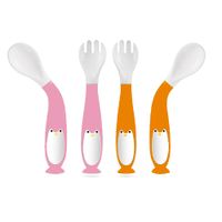 Duo Pack Cubiertos Baby Froggie Flexible Pinguino R+N Multicolor Bebe