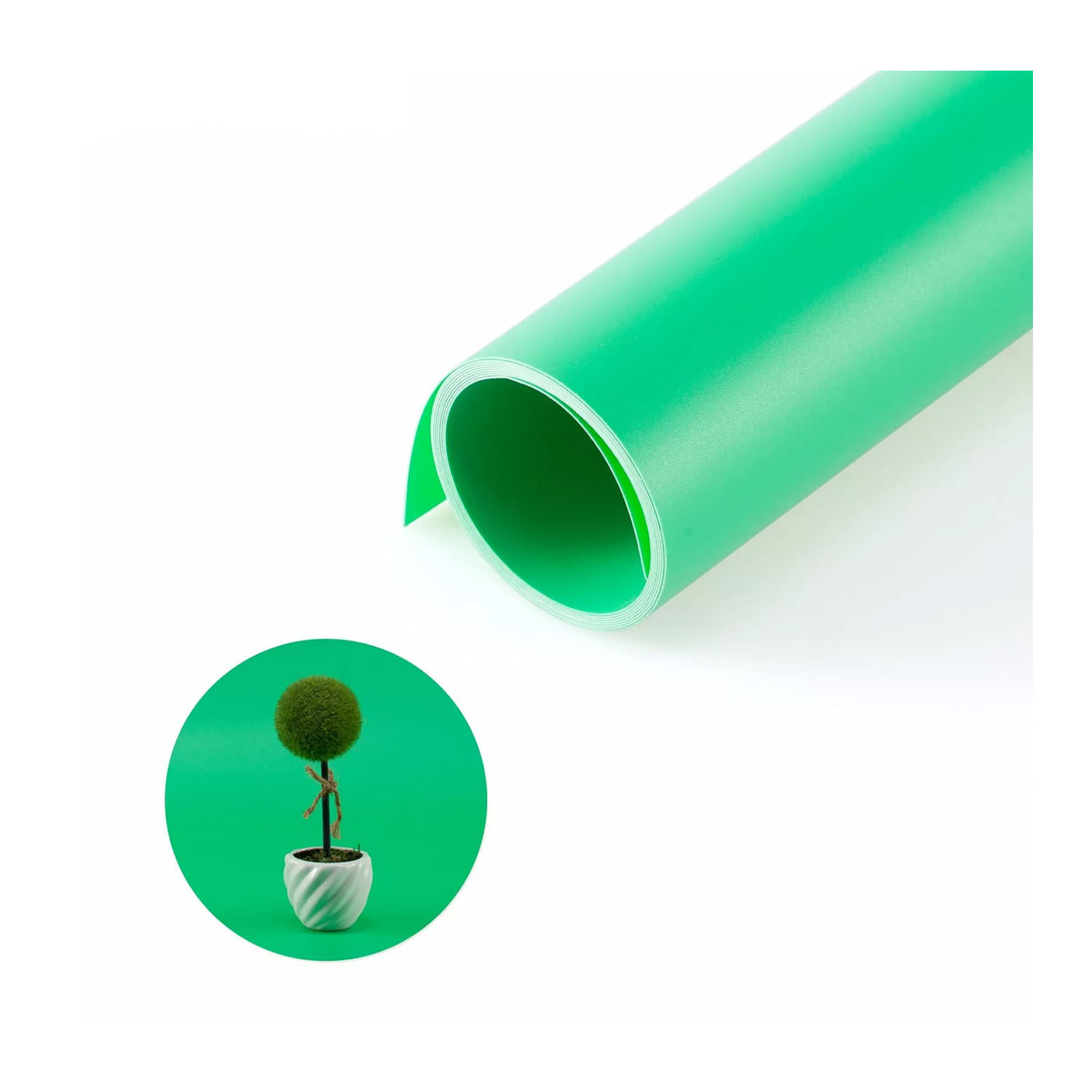 Fondo fotográfico de PVC verde croma