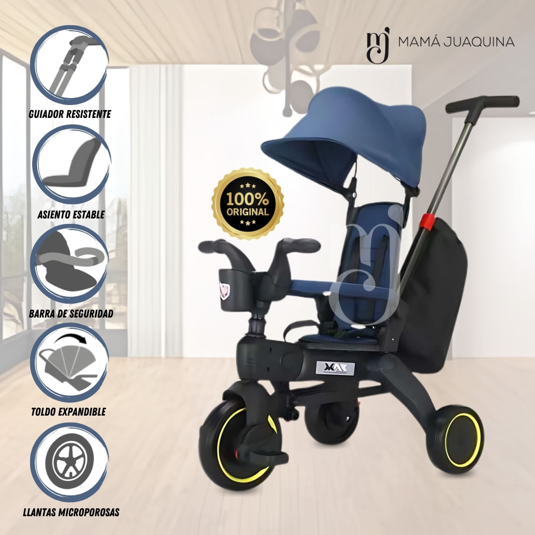 Triciclo Guiador para Niños «DATRION» Azul