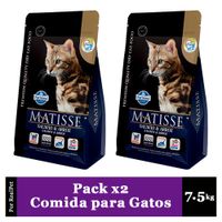 Pack x2 Comida de Gato Adulto Matisse Salmón y Arroz 7.5 kg
