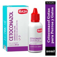 Cetoconazol Gota Suspensión Oral 20% Ibasa Gato y Perro 20ml