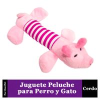 Juguete Peluche Cerdito con Sonido para Perro o Gato