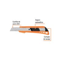 Cutter profesional navaja retráctil 18mm pack 3 unidades - truper