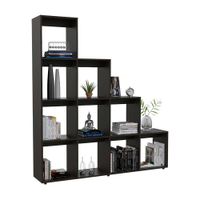 Biblioteca escalera Beijing Negro Amaderado Tuhome