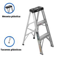 Escalera tijera 2 peldaños 150 Kg, Truper