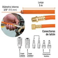 kit compresora de Aire 25Lt, escalera 2 peldaños, manguera y  pistola