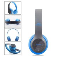 Audifonos 2 En 1 Inalámbricos Y Cable Jack 3.5mm P47 5.0 Tf - CELESTE