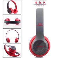 Audifonos 2 En 1 Inalámbricos Y Cable Jack 3.5mm P47 5.0 Tf - ROJO