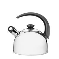 Tetera con silbato de acero inoxidable y mango negro de 2,1 L Tramontina 61483013 (MUNDO ELECTRONICO