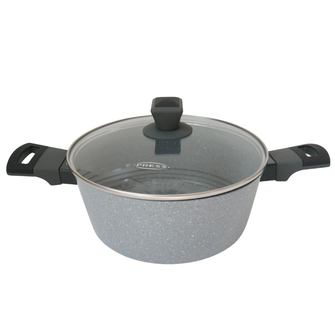 OLLA CON TAPA DE VIDRIO TEMPLADO 24 CM