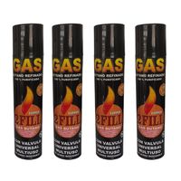 4 Gas Butano Ultra Refinado Recarga Todo Tipo Encendedores