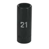 Dado de impacto 1 /2"" largo 6 puntas 21 mm, profesional Truper