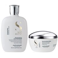 Shampoo Iluminador Sin Sal 250ml + Mascarilla Alfaparf Diamond
