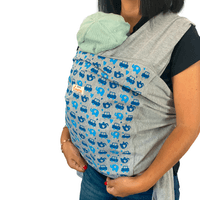 Fular Pre Armado Gris Azul Carrito AIMAMA