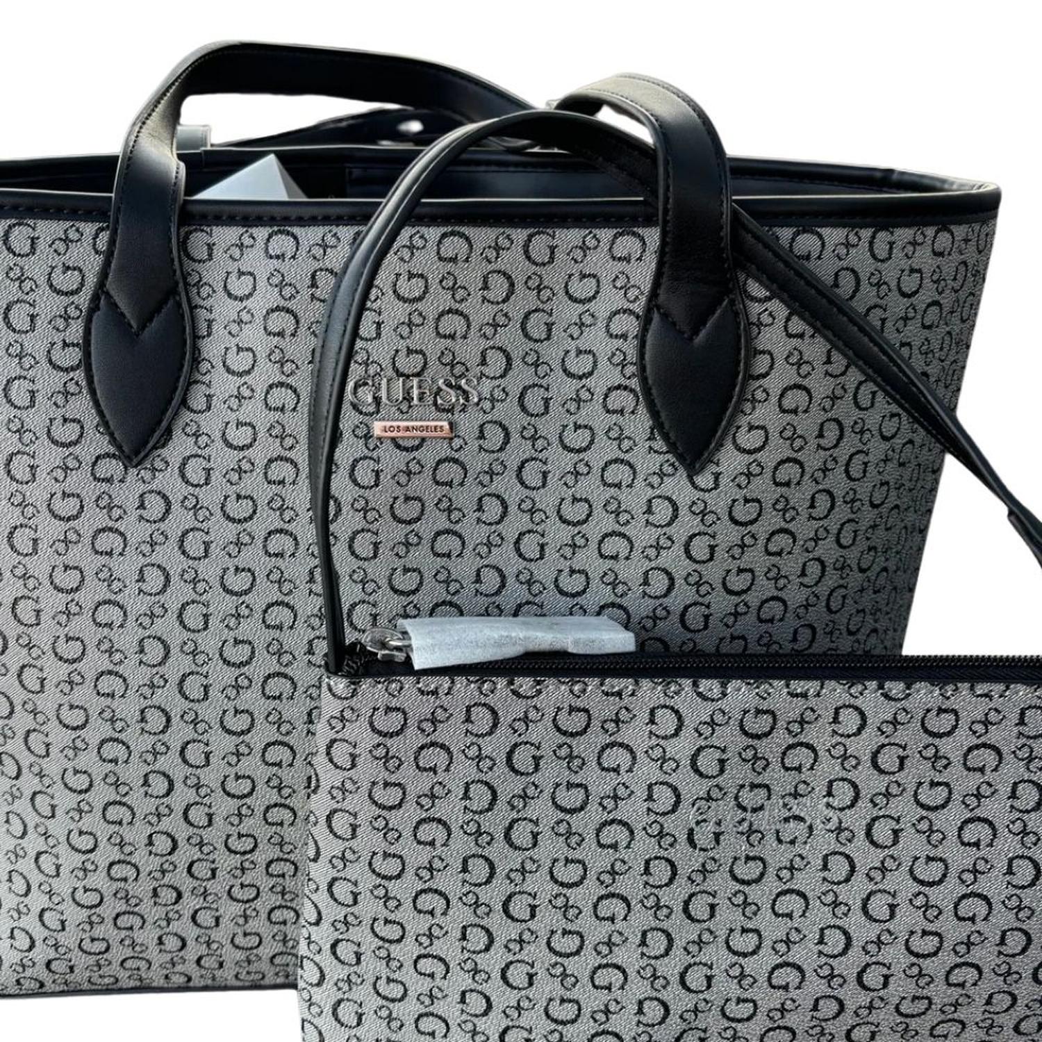 Set Cartera Tote y Mini Cartera guess-Gris