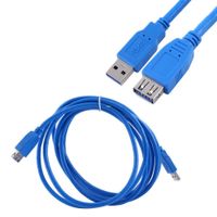 Cable Extensión Usb 3.0 Macho A Hembra 1.5 Metros - Azul