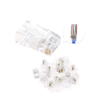 Plug Conector Rj45 Cat 5 Cat5e Para Extensión X 100 Unidades