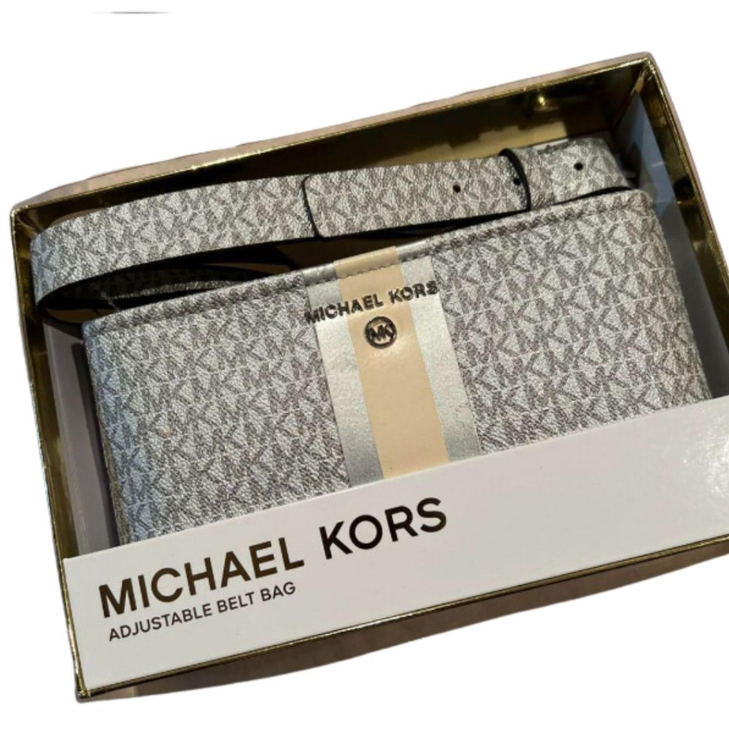 Cinturon Cartera Michael Kors - Plateado