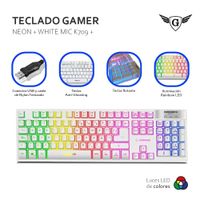Teclado Micronics Neon Mic 709w White