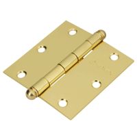 Bisagra 3""x3"" acero latonado, redonda, Hermex 10 unidades