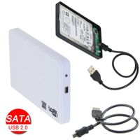 CASE DISCO DURO EXTERNO SATA 2.5 USB 2.0 PRESION CARCASA - BLANCO