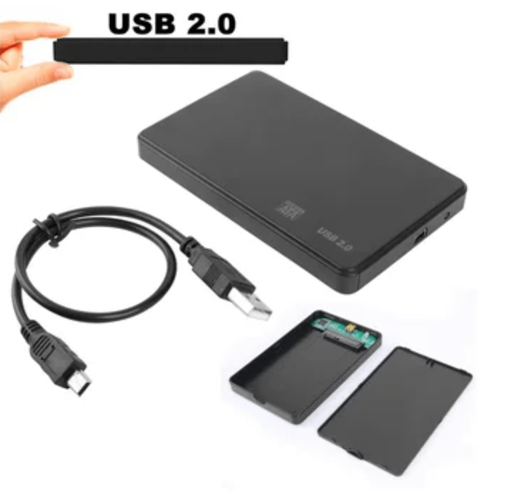 Case Disco Duro Externo Sata 2.5"" Usb 2.0 presion - Negro