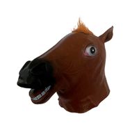 Máscara de Caballo Fiesta Halloween Horse Marron