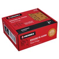 Bisagra cuadrada 4"" pulgadas acero latonado, Hermex Pack 10 piezas