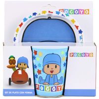 Set Plato con Vaso Pocoyo H SCOOL