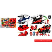 Set Bomberos Rescate HANWEI TOYS 911-11