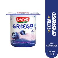 Yogurt Griego LAIVE Sabor a Arándanos Vaso 115g