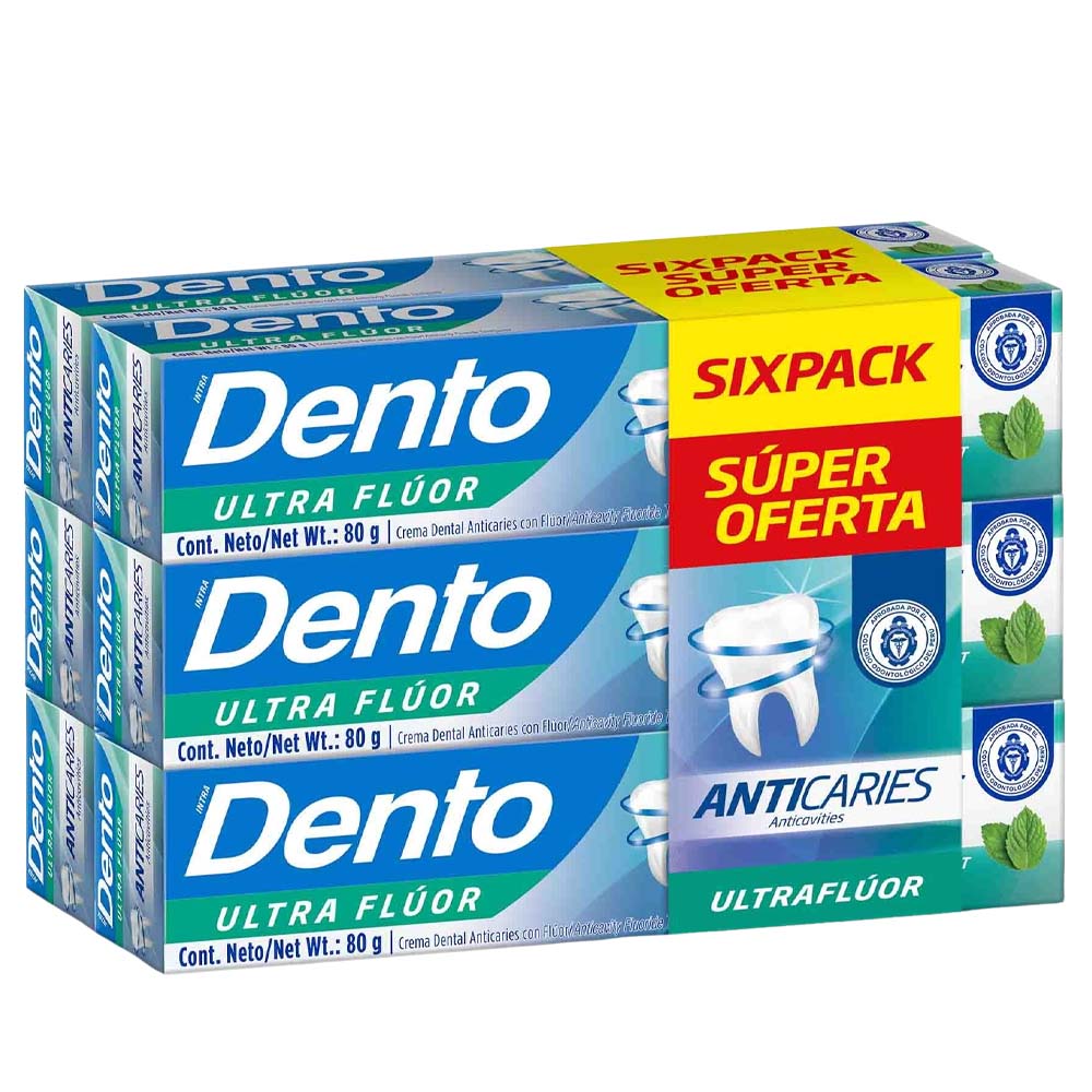 Crema Dental DENTO Anticaries 6un x 80g