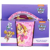 Set Plato con Vaso Paw Patr M SCOOL