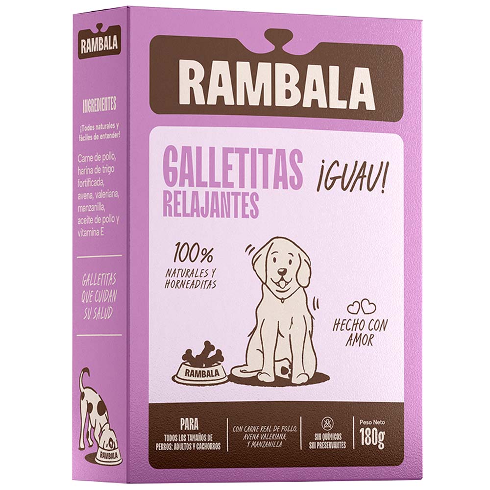 Galleta Relajante para Perros RAMBALA Caja 180Gr
