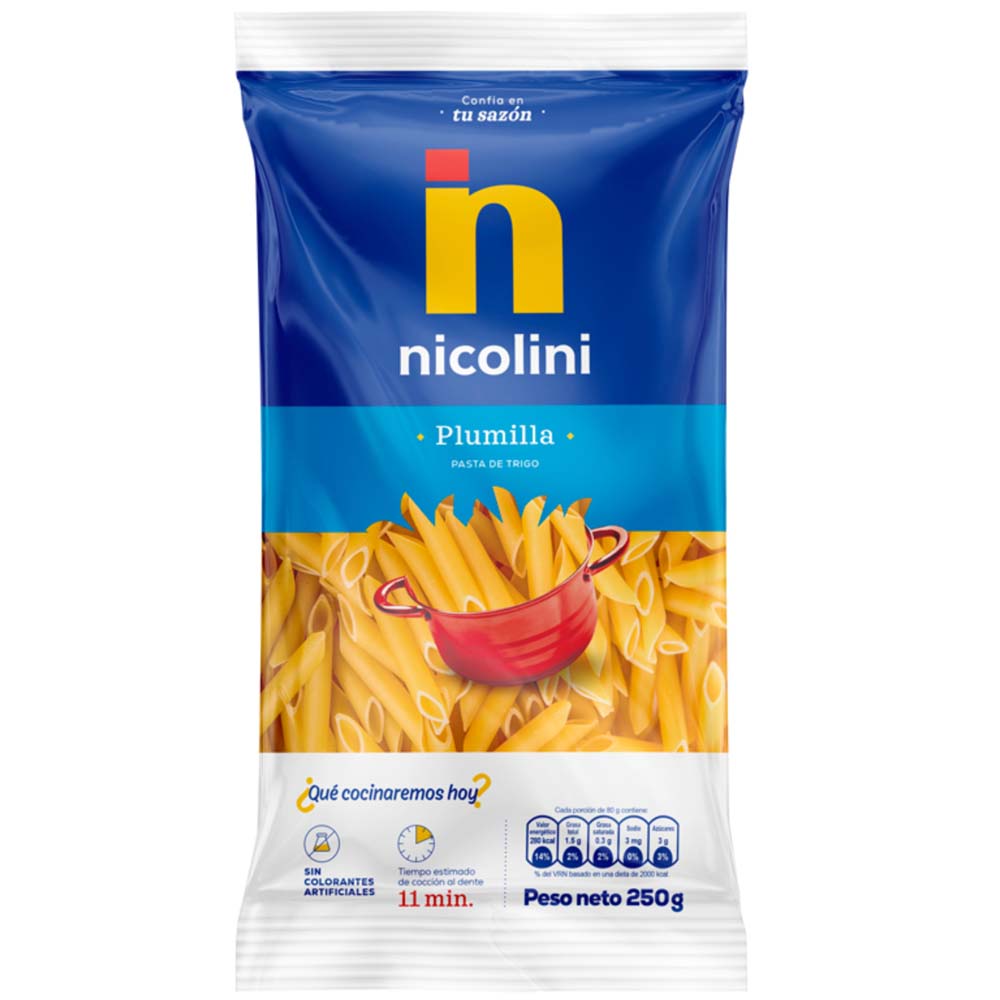 Fideos NICOLINI Plumilla Bolsa 250g
