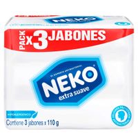 Jabón NEKO Antibacterial Extra Suave 3un x110g